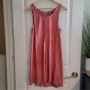 Muubaa coral pink suede Beaulieu Dress size 4